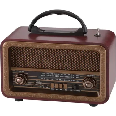 Nns NS-8070BT Taşınabilir Nostaljik Radyo Bluetooth Hoparlör