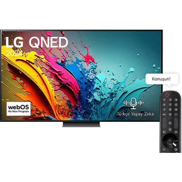 LG 65QNED86T 65" 165 Ekran Uydu Alıcılı 4K Ultra HD webOS Smart QNED