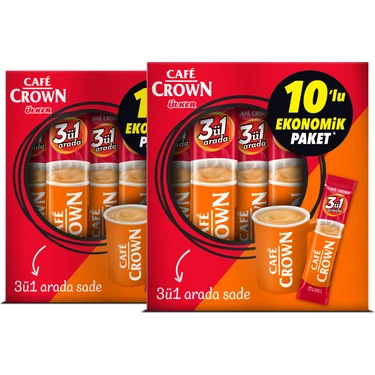 Cafe Crown 3'ü 1 Arada 17,5 Gr. x 10 Adet x 2