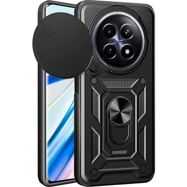 Xshop Realme 12 Pc+Tpu Parmak Yüzük Kickstand Telefon Kapağı (Yurt