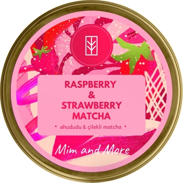 Mim And More Raspberry & Strawberry Matcha, Ahududu ve Çilek Aromalı Matcha 25