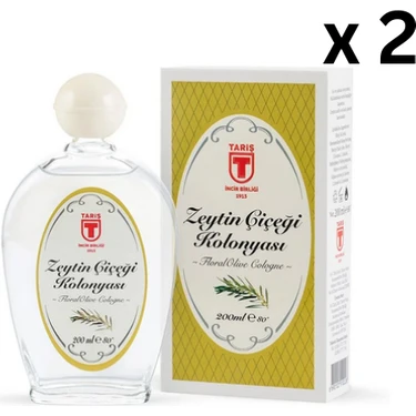 Tariş Zeytin Çiçeği Kolonyası Cam Şişe 200 ml. x