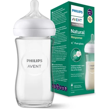 Philips Avent Natural Response Cam Biberon, 240Ml, 1+ Ay,Doğal Tepkili Biberon Emziği,