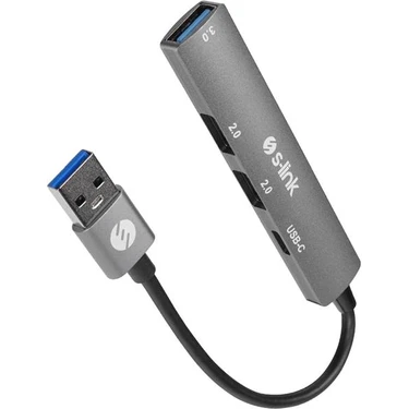 S-Lınk SW-U322 2*usb2.0, 1*usb3.0, 1*type-C Metal USB Hub