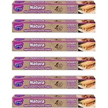 Parex Natura Ağartılmamış Organik Hazır Kesilmiş Pişirme Kağıdı 6 x