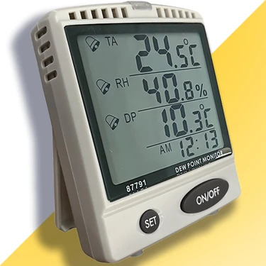 Sevgift Az 87791 Alarmlı Sıcaklık ve Nem Ölçer | Dewpoint
