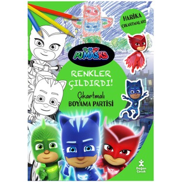 Doğan Çocuk Pjmask Renkler Çıldırdı Çıkartmalı Boyama