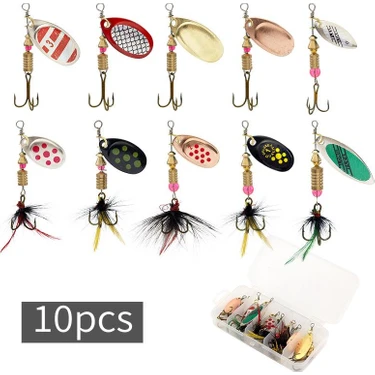 Valkyrie 10 Adet Kutulu Fly Spinner Bait Yem Zoka Seti Döner Fiyatı
