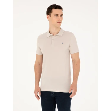 Pierre Cardin Erkek Taş Slim Fit Basic Tişört