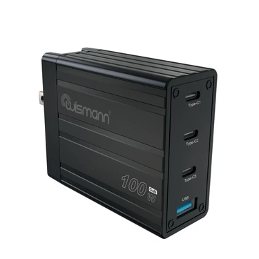 Wismann 100W Usb-C Güç Adaptörü 4 Port Gan (Akım Korumalı) Type-C Hızlı iPhone & Android & iPad &