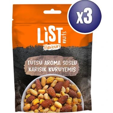 List Flavours Tütsü Soslu Karışık Kuruyemiş 3 x 150