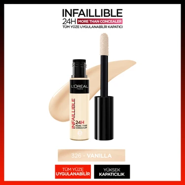 L'Oréal Paris Infaillible 24H Tüm Yüze Uygulanabilir Kapatıcı - 326 Vanilla
