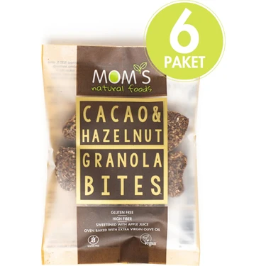 Mom's Natural Foods 6'lı Glutensiz Kakao & Fındık granola