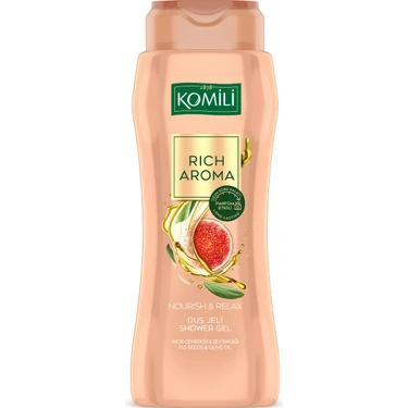 Komili Rich Aroma Nourish&relax Duş Jeli - Incir Çekirdeği&zeytinyağı - Kalıcı Parfüm ETKILI-500