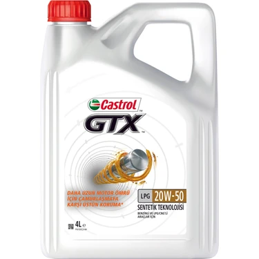 Castrol GTX 20W-50 4 Litre Motor Yağı (Üretim Yılı: