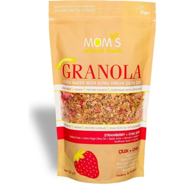 Mom's Natural Foods Çilek & Chıa Granola 360