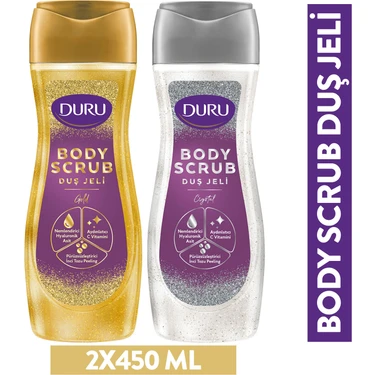 Duru Body Scrub Crystal & Gold Duş Jeli 2X450 ml Ikili