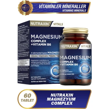 Nutraxin Magnezyum Complex 60 Adet Tablet 125 Mg -