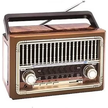 Gold Aksesuar Kbroad Model Ktf 1655 2.5" Radyo ve Muzik Çalar Şarjlı Nostalji