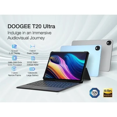 Doogee T20 Ultra Tablet 12 Inch, 32GB+256GB Sim Kartlı