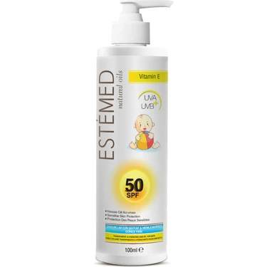 Estemed Çocuklar İçin 50+Spf Nemlendirici Güneş Yağı & Transparent And Hydrating Sun Oil 50+ Spf