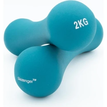 Slazenger Neopren Dambıl Seti 2 kg + 2 kg Kaymaz Kaplama ile Tüm Yetişkinler İçin