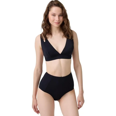 Siyah Üçgen Cut Out/Pencereli Bikini