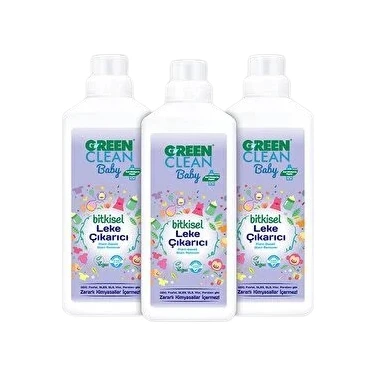 green Clean 3 Adet green Clean Baby Bitkisel  Çıkarıcı 1 Lt ve