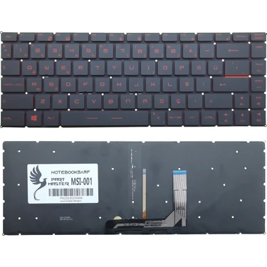 Msı GF63 Thin 10SCSR-657XTR Notebook Klavye Işıklı -Kırmızı- Fiyatı