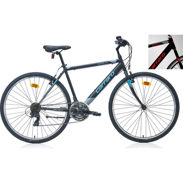 Carraro Active 280 28 Jant Şehir & Tur Bisikleti (Mat Siyah Koyu Gri Kırmızı) 52