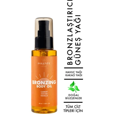 Polente Natural- Bronzing Body Oil- Bronzlaştırıcı Vücut Yağı (100