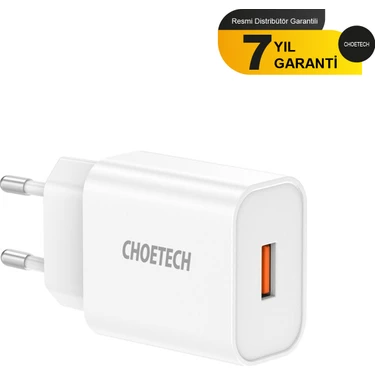 Choetech 18W Hızlı Şarj Cihazı - Quickcharge 3.0 Uyumlu - Q5003 -