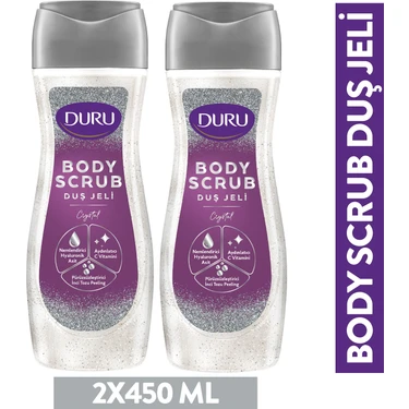 Duru Body Scrub Crystal Duş Jeli 2X450