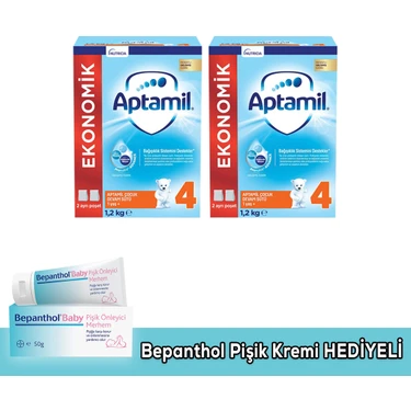 Aptamil 4 Çocuk Devam SÜTÜ1200 gr x 2 Adet (Bepanthol Pişik