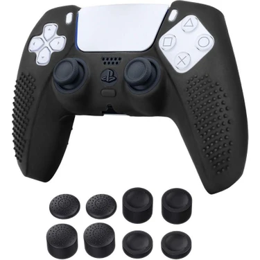 Cosmostech Ps5 Controller Joystick Oyun Kolu Gamepad Uyumlu Silikon + 8'li analog koruyucu