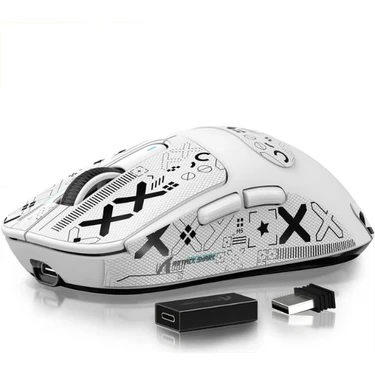 Attack Shark X3 Pro Superlıght 4000/8000 Hertz Kablosuz Oyuncu Mouse PAW3395 (Grıp Tape