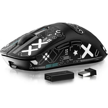 Attack Shark X3 Pro Superlıght 4000/8000 Hertz Kablosuz Oyuncu Mouse PAW3395 (Grıp Tape