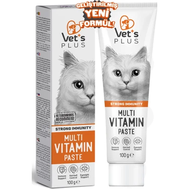 Vet's Plus Multivitamin Malt Macun 100gr (Yetişkin Kediler için Multivitamin