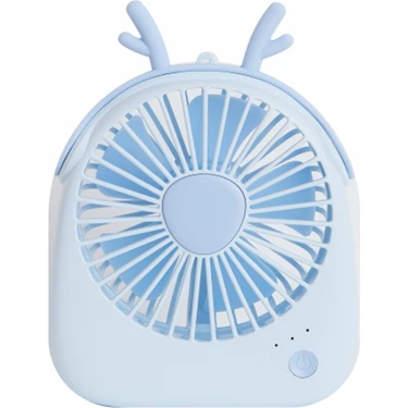 ZHKJ Shop WT-F14 1200 Mah Rab Shape Mini Taşınabilir Fan Mavi (Yurt