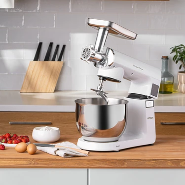 Emsan Bella Gusto Premium Beyaz Stand Mikser 1800 Watt Döküm Malzeme ile 7 lt
