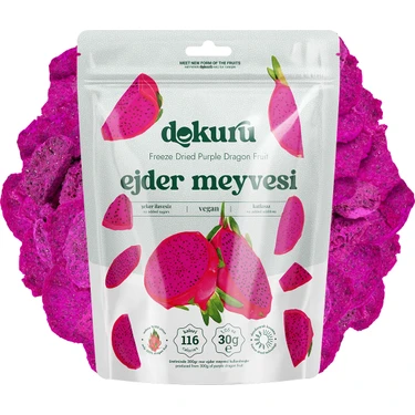 Dokuru Freeze Dried Ejder Meyvesi Dondurularak Kurutulmuş Çıtır Mor Pitaya Meyve