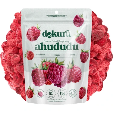 Dokuru Ahududu Kuru Meyve Cipsi - Dondurularak Kurutulmuş Freeze Dried Çıtır