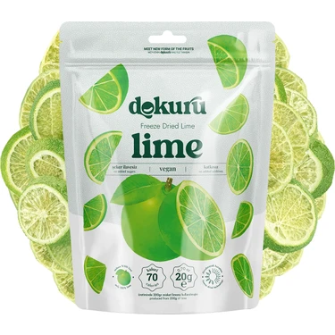 Dokuru Lime Kuru Meyve Cipsi - Dondurularak Kurutulmuş Freeze Dried Çıtır Misket