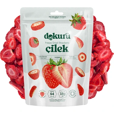 Dokuru Freeze Dried Çilek Dondurularak Kurutulmuş Çıtır Çilek Meyve