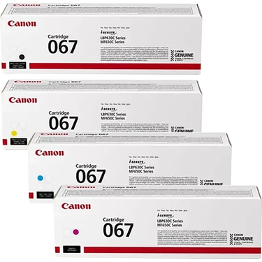 Canon CRG-067 Toner Seti Orijinal 4 Renk (Siyah + Cyan + Magenta + Sarı) LBP633 / MF651 / MF655