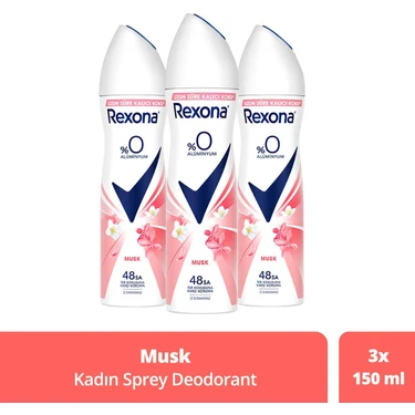 Rexona Kadın Sprey Deodorant Musk %0 Alüminyum 150 ml