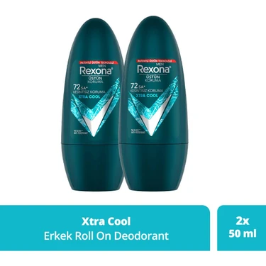 Rexona Üstün Koruma Erkek Roll On Deodorant Xtra Cool 72 Saat Kesintisiz Koruma 50 Ml