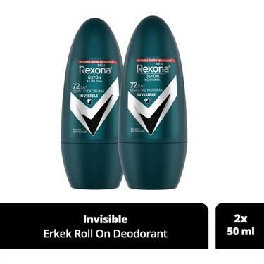 Rexona Üstün Koruma Erkek Roll On Deodorant Invisible 72 Saat Kesintisiz Koruma 50 Ml