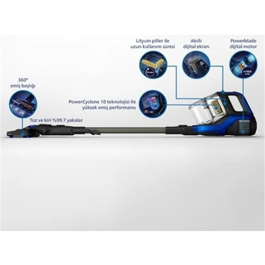 Philips Dikey Şarjlı Süpürge XC8049/01 25.2 V Güçlü Fiyatı