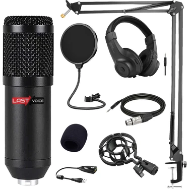 響set Lastvoice BM800 Live Platinium Set Efektli Ses Kartı Mikrofon